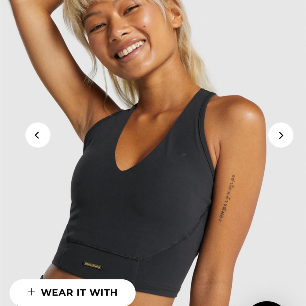 Whitney Crop Tank (Black Size Medium)